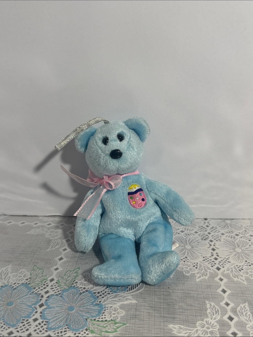 Ty Basket Beanies - Eggs II the Bear - (2002, Retired) - [4 Inch Plush]
